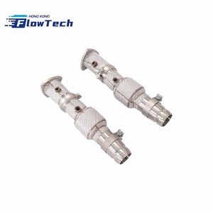 Downpipe à haut débit avec bouclier thermique pour Aston Martin Vantage 4.3L V8 – Fixation directe en acier inoxydable SS304 à haut débit - Product Image 3
