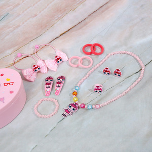 Cute Childrens Doll Jewelry Heart Shaped <b>Makeup</b> <b>Box</b> Double Layer Storage For Hair Accessories Toys And Miscellaneous Items - Product Image 5
