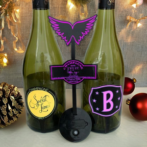 Etiqueta adhesiva LED personalizada para Diwali Factory OEM botella de vino luz EL etiqueta para Navidad Pascua graduación - Product Image 1