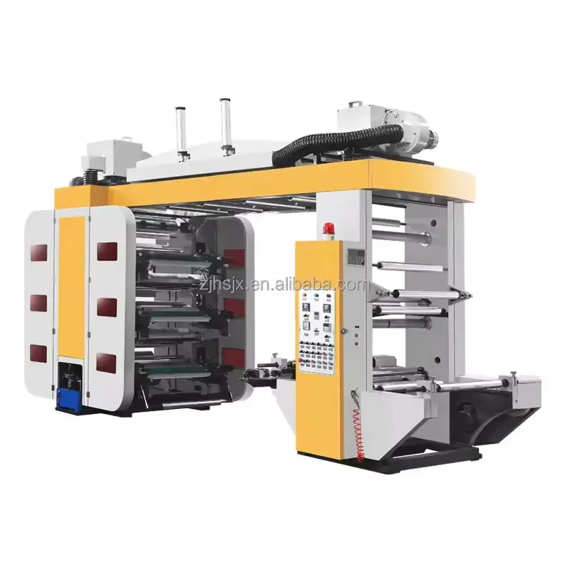YTB-61200 macchina da stampa flessografica a 6 colori ad alta velocità rotolo per far rotolare la stampante Flexo