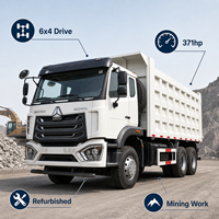 Б/У самосвал HOWO 6x4 с левым рулем, дизельный, тяжелый, с механической коробкой передач, 371 л.с., Евро-2, с задней камерой, сенсорным экраном, для горнодобывающей промышленности