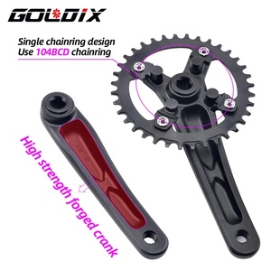 ชุดจานจักรยาน GOLDIX Cruisers Square Hole <span class=keywords><strong>XGEAR</strong></span> 104BCD จานเดี่ยว ผลิตจากอลูมิเนียมอัลลอยด์ ความยาว 170 มม. ขนาด 32-42 ฟัน - Product Image 1