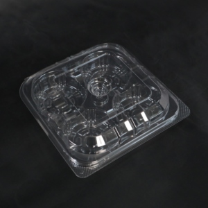 Conteneur en plastique transparent pour tartelettes aux œufs, emballage en blister pour desserts - Product Image 1