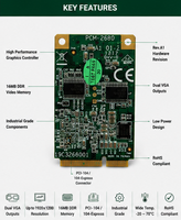 Tarjeta Gráfica Dual VGA Mini PCI-E PCM-2680 para Reemplazo de Equipos de Automatización Médica CNC