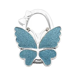 New style table top bag hanger / Colorful shining Butterfly Folding Purse Handbag Hook Table Hanger Holder