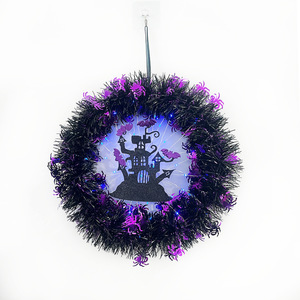 Guirnaldas Luminosas Qiankun para Halloween, Decoraciones Moradas para Interiores, Adornos Colgantes para Paredes de Fiesta - Product Image 5