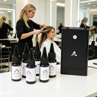 Kit professionnel Iniceviolet en alliage d'aluminium pour extensions capillaires à lumière UV, ensemble de machines sûres et invisibles pour extensions V-Light, B2B