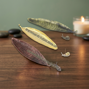 Factory Wholesale Eco-Friendly Metal <b>Incense</b> <b>Stick</b> <b>Holder</b> Leaf Design Spring Summer in Different Colors for Yoga Home Office Use - Product Image 3