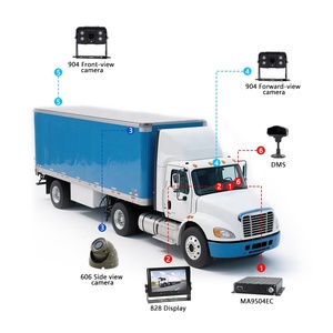 Système de surveillance des angles morts, caméra 360 degrés pour <span class=keywords><strong>voiture</strong></span>, camion, rétroviseur latéral, enregistreur vidéo numérique mobile 4 canaux MDVR 4G, enregistreur vidéo numérique de sécurité - Product Image 2