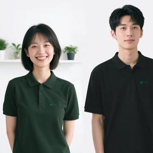 Эсун индивидуальная биоразлагаемая хлопковая рубашка-поло из смешанного хлопка, повседневная одежда - Product Image 5