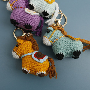 Porte-clés Amigurumi Cheval au <span class=keywords><strong>Crochet</strong></span> Fait Main, Poupées et Jouets Animaux au <span class=keywords><strong>Crochet</strong></span>, Porte-clés Poney Cheval au <span class=keywords><strong>Crochet</strong></span> - Product Image 3