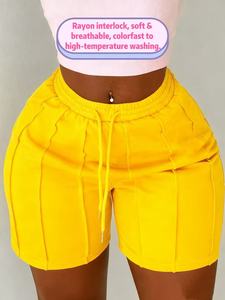 OEM Custom Embroidered Streetwear Vintage Running Oversized Cotton Biker Drawstring Waist Sports <strong>Shorts</strong> <strong>for</strong> <strong>Women</strong> - Product Image 5