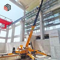 Mini-grue araignée sur chenilles de 1,5 tonne pour espaces confinés avec télécommande sans fil, flèche de déplacement et ventouse de levage