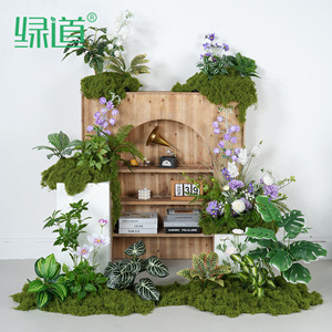 Plantes artificielles Greenway, mousse, décoration de jardin, base de 30 à 100 cm, style campagnard, pour l'intérieur et l'extérieur - Product Image 1