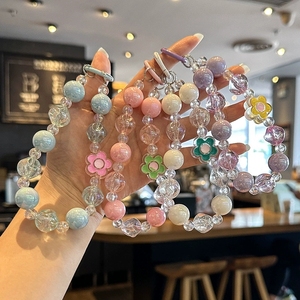 New Style Quartz Crystal Carabiner Keychain-Cartoon/Cute Designs 5 Colors Durable Eco-Friendly for Student Schoolbags Car