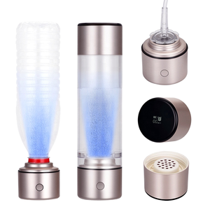 Botella de Agua Hidrogenada Portátil con Generador de Acero Inoxidable y Pantalla LED, 420 ml, con Base Comercial - Product Image 1
