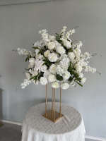 Boules de fleurs artificielles blanches en rose pour décoration de mariage, centre de table très vendu