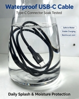 Câble de charge USB étanche IP, charge rapide et sûre, durable, longue durée, sans nœuds, cordon de synchronisation des données