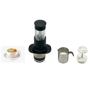 Mini cafetière portable avec mousseur à lait manuel pour faire du <span class=keywords><strong>chocolat</strong></span> chaud au latte cappuccino matcha l'utiliser en voiture en plein air - Product Image 2
