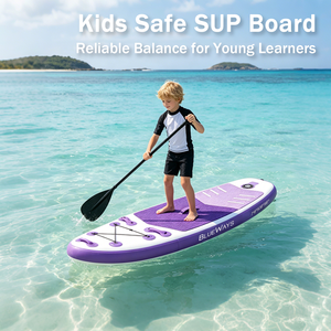 SUP <span class=keywords><strong>gonflable</strong></span> pour enfants de qualité supérieure, <span class=keywords><strong>violet</strong></span>, 228x76x15cm, planche à pagaie junior durable en Drop Stitch de 6 pouces, vente en gros, usine OEM, BSCI - Product Image 5