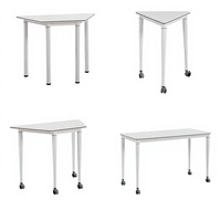 Tables de bureau et de salle de classe intelligentes modulables en forme de triangle, trapèze et polygone, design épuré