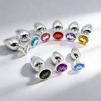 Tapón Anal de Lujo en 3 Tamaños, Diseño de Joyería, Estimulador de Cristal de Acero Inoxidable, Juguetes Sexuales Anales, Masajeador de Próstata, Dildo