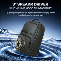 Haut-parleur sac à dos avec prise en charge USB 5.0/TF/AUX/MIC, éclairage LED RGB, utilisation extérieure, double mode pour téléphone portable et ordinateur
