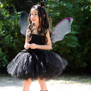 Vestito di Halloween per Bambine, Costume da Piccola Vampira Nera, Abbigliamento per Feste per Bambini, Abiti Tutu alla Moda per Ragazze - Product Image 2