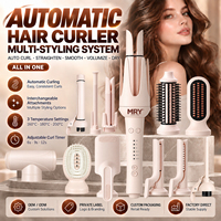 MRY Multi Hair Styler : Ensemble Sèche-Cheveux, Fer à Boucler, Lisseur, Fer à Friser, Brosse Chauffante Interchangeable, Outil de Coiffage Ionique