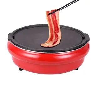 Durable and safe electric ceramic bbq grill for family indoor barbecue