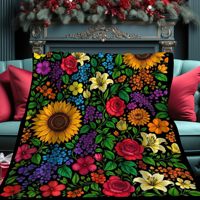 Tapisserie murale florale DIY à colorier, motif tournesol et rose noir et blanc, avec marqueurs, pour adultes, anti-stress, décoration murale artistique