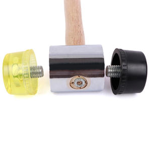 Marteau d'installation à manche en bois, tête en cuir de 25 mm, pour tapoter et étaler, fournitures artisanales, utilisation résidentielle et commerciale, rénovation - Product Image 2