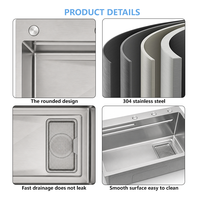 Évier de cuisine intelligent multifonctionnel de luxe avec affichage numérique, grande capacité