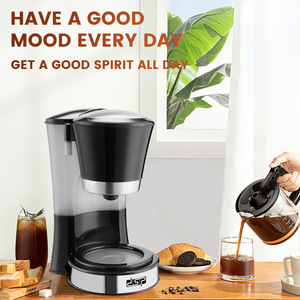 Cafetera automática de goteo Dsp de 950W eléctrica con jarra de vidrio y tanque de agua para uso en el hogar y la oficina. - Product Image 3