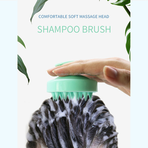 Miễn Phí Mẫu Của Nhãn Hiệu Tóc Da Đầu Massager Dầu Gội Đầu Bàn Chải Ướt Adn Khô Mềm Silicone Tóc Tắm Làm Sạch Bàn Chải - Product Image 3