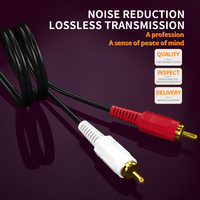 Kabel Audio RCA ke 2 RCA, berlapis emas, kabel Audio RCA berpelindung OFC Stereo tembaga, kabel interkoneksi HiFi untuk Amplifier Subwoof teater rumah mobil
