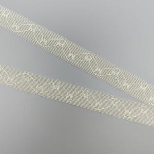 Cinta de encaje jacquard no elástica al por mayor, de alta calidad, personalizada, de 16 mm de ancho, transparente, transpirable, de nailon. - Product Image 1