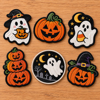 Patchs brodés APEX, personnage d'horreur, logo personnalisé, motif Halloween, 3D, thermocollant, patch brodé de luxe, design de créateur
