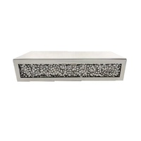 Étagère d'angle flottante moderne en verre Art Déco, cadre mural décoratif en diamant brisé argenté, vitrine de décoration intérieure