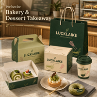Boîte à gâteau de luxe personnalisée avec logo, emballage imprimé pour pâtisseries, boîte à bento, kits de desserts recyclables de qualité professionnelle pour grandes boulangeries