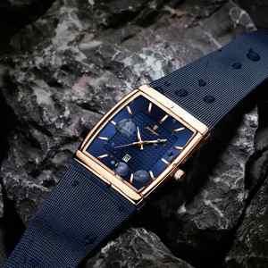 POEDAGAR 885 esfera cuadrada diseño único moda relojes de cuarzo de lujo <span class=keywords><strong>Reloj</strong></span> hombres luminoso impermeable malla <span class=keywords><strong>Reloj</strong></span> de acero inoxidable - Product Image 3