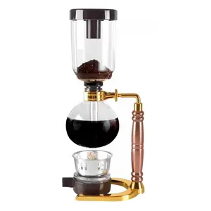5 bardak 600ml masa cam vakum sifon kahve makinesi ile alkol brülör