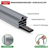 Joint d'étanchéité en caoutchouc magnétique universel flexible personnalisé pour porte de réfrigérateur, pour cuisine commerciale et réfrigérateur domestique, remplacement