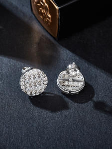 أقراط مرصعة بقص مستدق من الفضة الإسترليني ، أقراط مرصعة بالمويسانيت ، شهادات GRA VVS للحفلات أو الهدايا للأطفال - Product Image 6