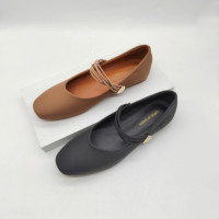 Chaussures de poupée pour femmes pompe à talons bas femme ensemble pied une sangle Mary Jane dames rétro Ballet chaussures de bureau simples chaussures de grand-mère