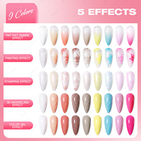 JTING Super Effet 9 couleurs Pat Pat Gel Vernis à Ongles Collection 5 Effets Usage Multiple Gel Vernis OEM Vente en Gros Nail Art Fournitures