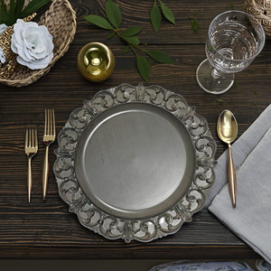 <span class=keywords><strong>Assiette</strong></span> de Présentation en Plastique Vert PP, Style Classique, Design Creux, Polie, Jetable, 13 Pouces, pour Mariages et Banquets – Vente en Gros, Nouveauté - Product Image 2