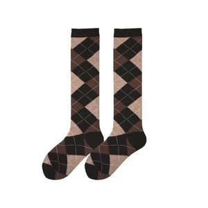 2026 Spring Summer Autumn New Thin Polyester Spandex Classic <strong>Tartan</strong> Plaid Argyle Diamond Checked Over Knee Thigh High Long <strong>Socks</strong> - Product Image 1