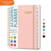 Nuevo en el Mercado: Agenda 2027 con Cubierta de Cuero Sintético, Encuadernación en Anillos, Organizador Semanal y Mensual con Separadores, Regalo de Año Nuevo