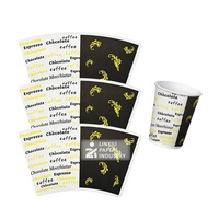 Fünf Sterne bedruckte gestanzte Virgin Wood Pulp Single PE/PLA Kaffee papier becher in Lebensmittel qualität Single für Getränkes aft Einweg ventilator